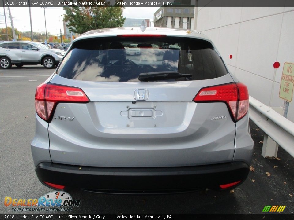 2018 Honda HR-V EX AWD Lunar Silver Metallic / Gray Photo #4