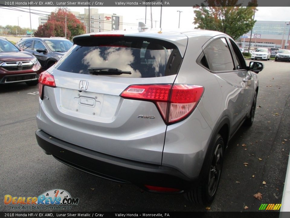 2018 Honda HR-V EX AWD Lunar Silver Metallic / Gray Photo #5