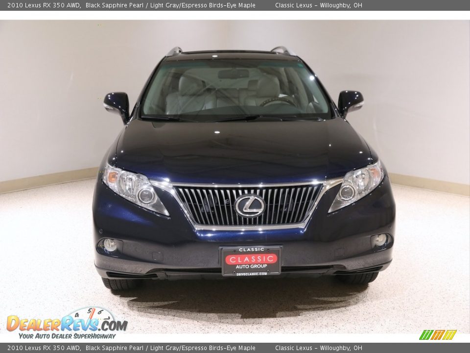 2010 Lexus RX 350 AWD Black Sapphire Pearl / Light Gray/Espresso Birds-Eye Maple Photo #2
