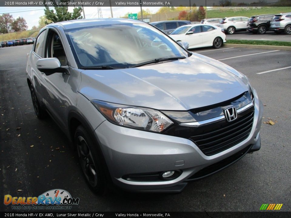 2018 Honda HR-V EX AWD Lunar Silver Metallic / Gray Photo #8