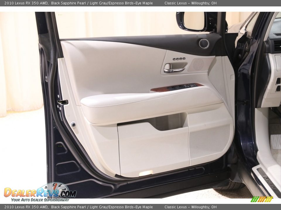 2010 Lexus RX 350 AWD Black Sapphire Pearl / Light Gray/Espresso Birds-Eye Maple Photo #4