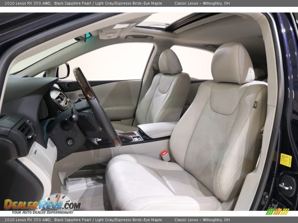2010 Lexus RX 350 AWD Black Sapphire Pearl / Light Gray/Espresso Birds-Eye Maple Photo #5