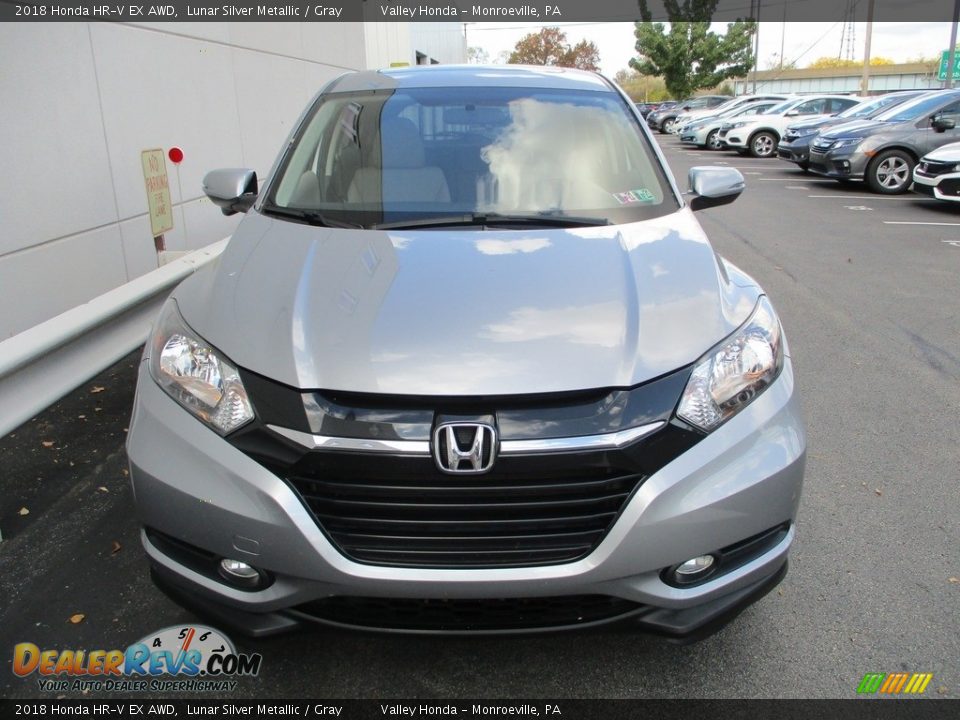 2018 Honda HR-V EX AWD Lunar Silver Metallic / Gray Photo #9