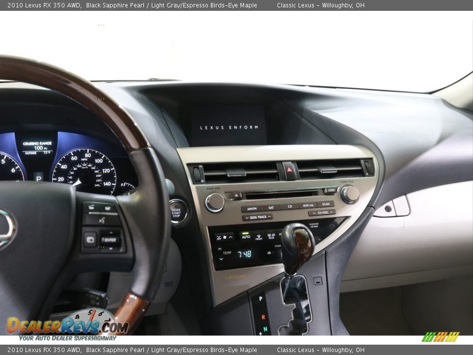 2010 Lexus RX 350 AWD Black Sapphire Pearl / Light Gray/Espresso Birds-Eye Maple Photo #10