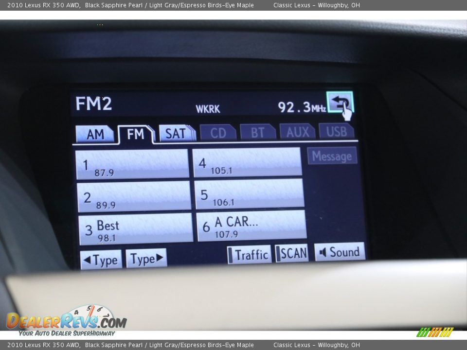 2010 Lexus RX 350 AWD Black Sapphire Pearl / Light Gray/Espresso Birds-Eye Maple Photo #12