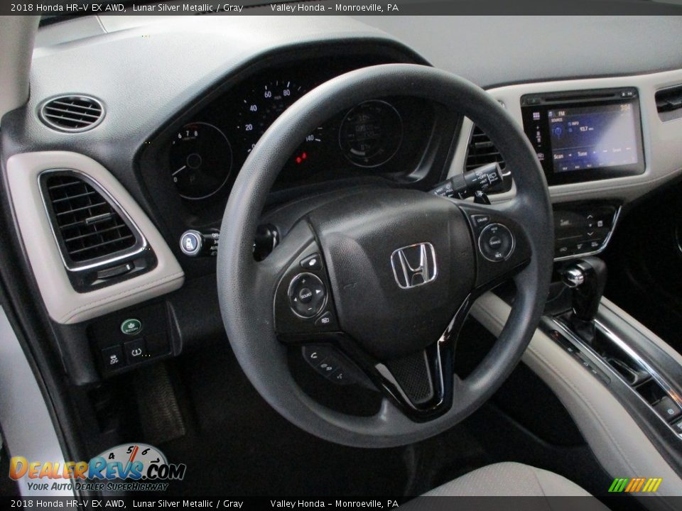 2018 Honda HR-V EX AWD Lunar Silver Metallic / Gray Photo #16