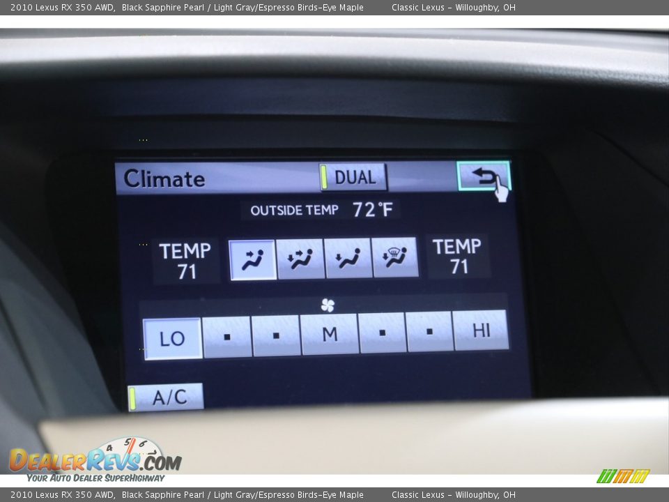 2010 Lexus RX 350 AWD Black Sapphire Pearl / Light Gray/Espresso Birds-Eye Maple Photo #15