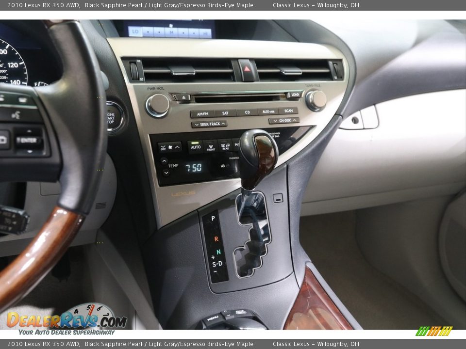 2010 Lexus RX 350 AWD Black Sapphire Pearl / Light Gray/Espresso Birds-Eye Maple Photo #16