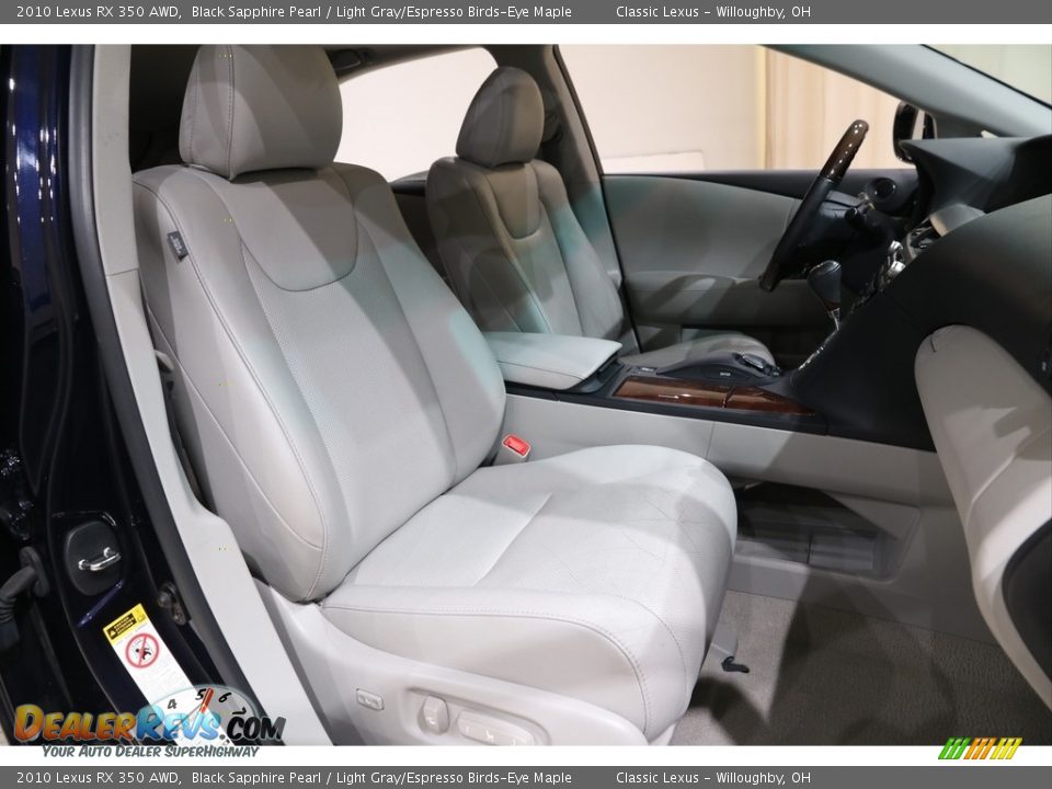 2010 Lexus RX 350 AWD Black Sapphire Pearl / Light Gray/Espresso Birds-Eye Maple Photo #19