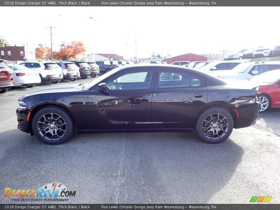 2018 Dodge Charger GT AWD Pitch Black / Black Photo #3