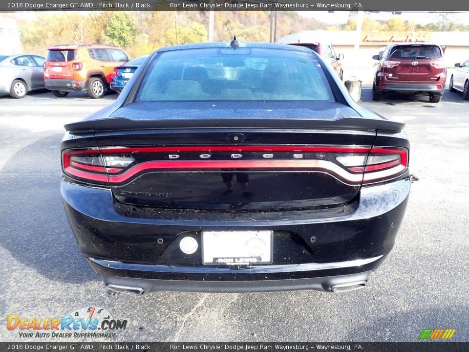 2018 Dodge Charger GT AWD Pitch Black / Black Photo #5