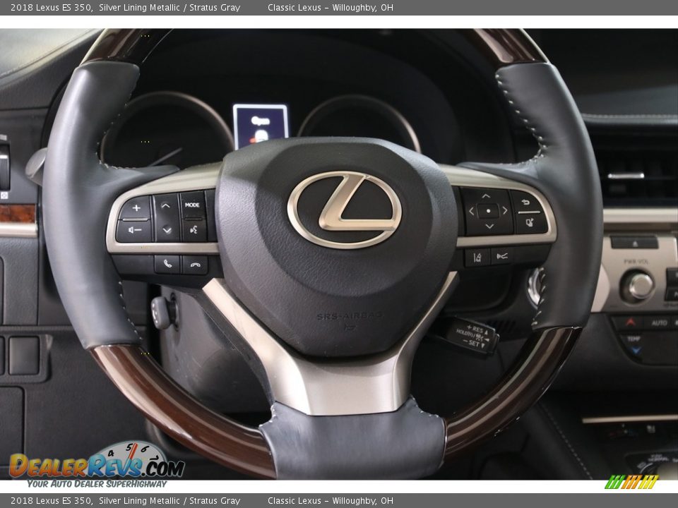 2018 Lexus ES 350 Silver Lining Metallic / Stratus Gray Photo #7