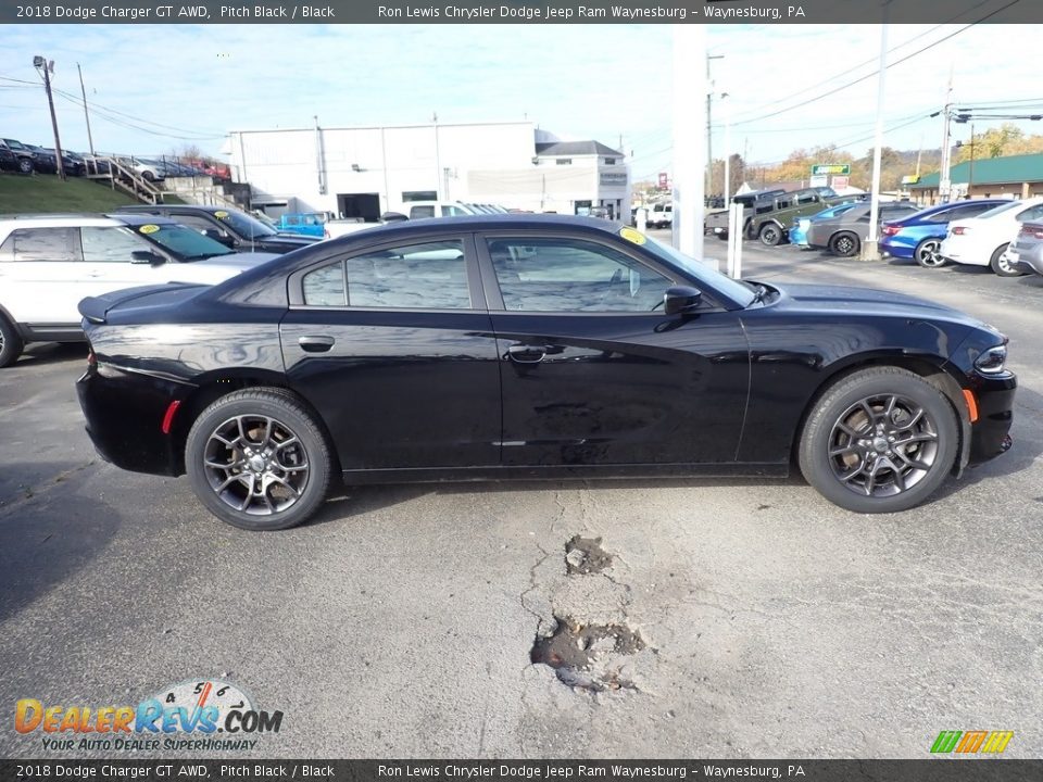 2018 Dodge Charger GT AWD Pitch Black / Black Photo #7