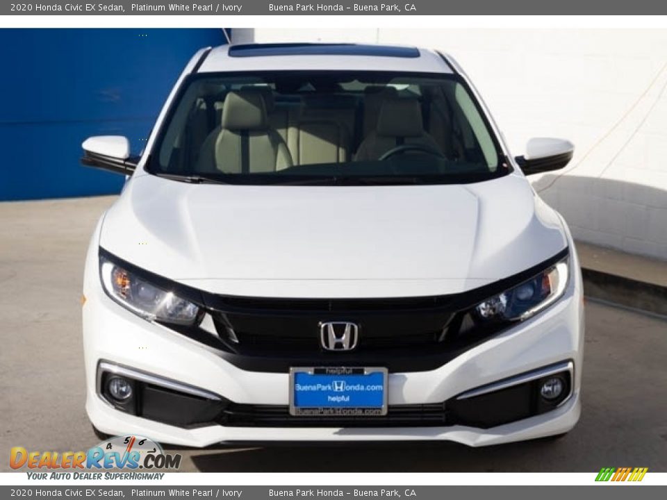 2020 Honda Civic EX Sedan Platinum White Pearl / Ivory Photo #3