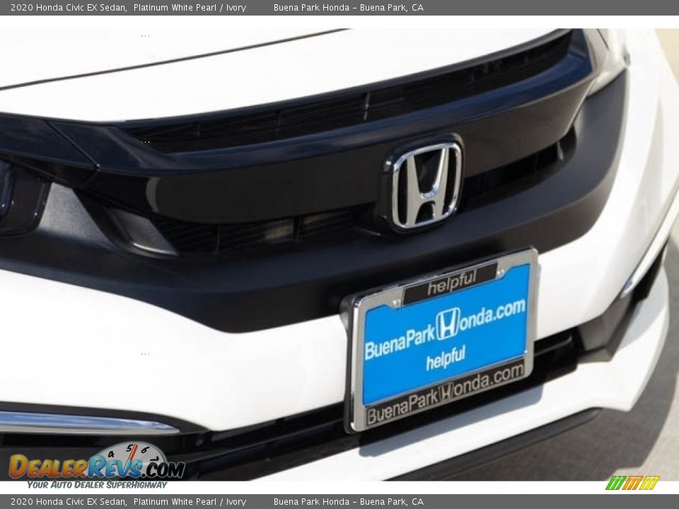 2020 Honda Civic EX Sedan Platinum White Pearl / Ivory Photo #4