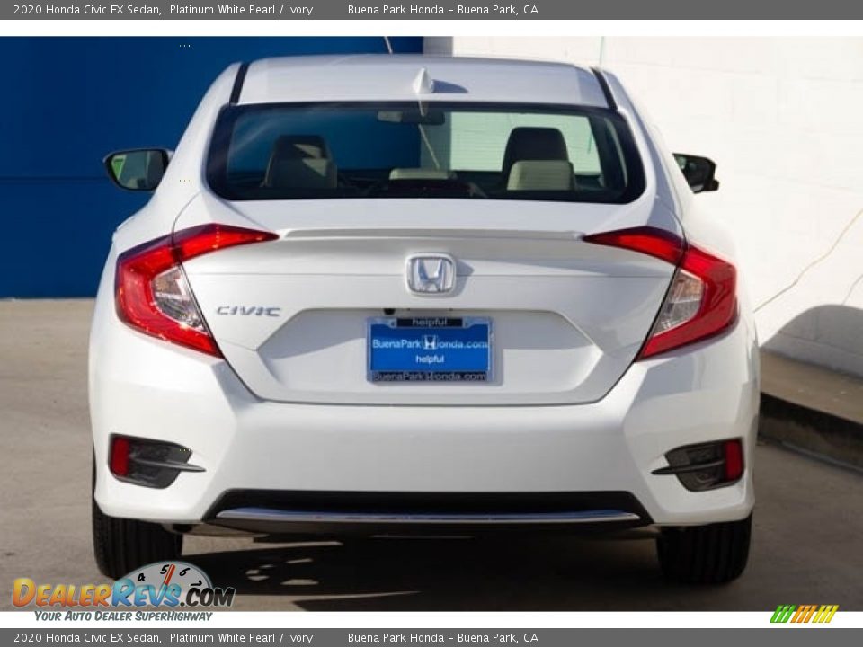 2020 Honda Civic EX Sedan Platinum White Pearl / Ivory Photo #6