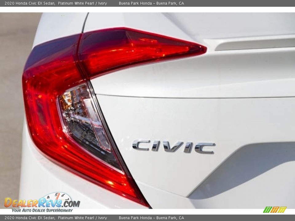 2020 Honda Civic EX Sedan Platinum White Pearl / Ivory Photo #7
