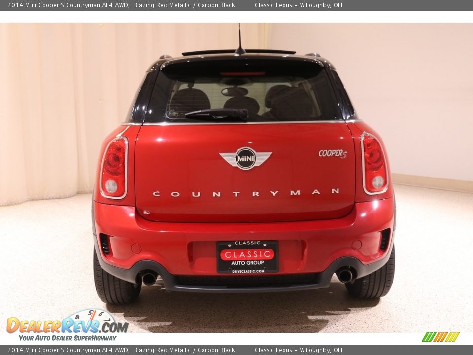 2014 Mini Cooper S Countryman All4 AWD Blazing Red Metallic / Carbon Black Photo #16