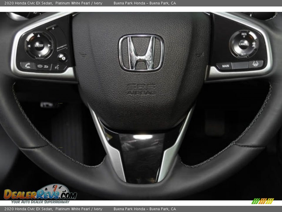2020 Honda Civic EX Sedan Platinum White Pearl / Ivory Photo #21