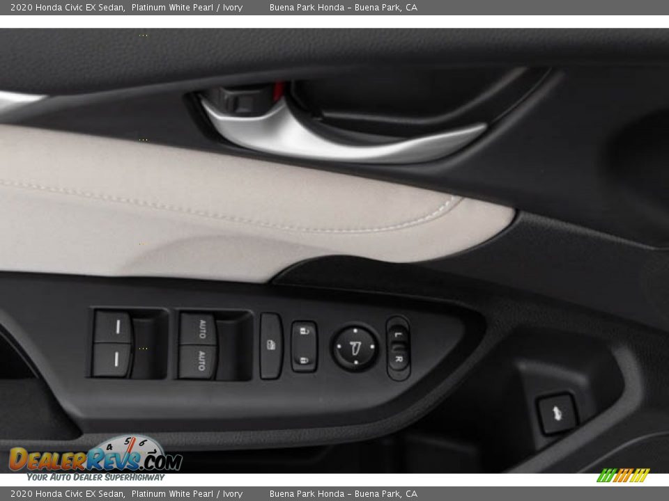 2020 Honda Civic EX Sedan Platinum White Pearl / Ivory Photo #36