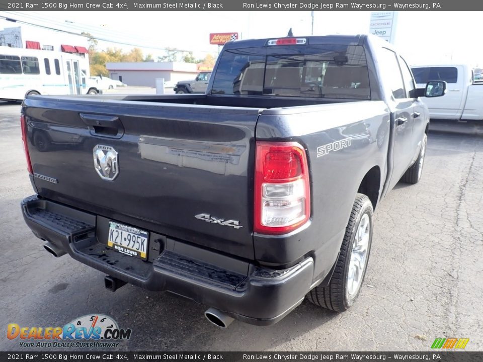 2021 Ram 1500 Big Horn Crew Cab 4x4 Maximum Steel Metallic / Black Photo #6