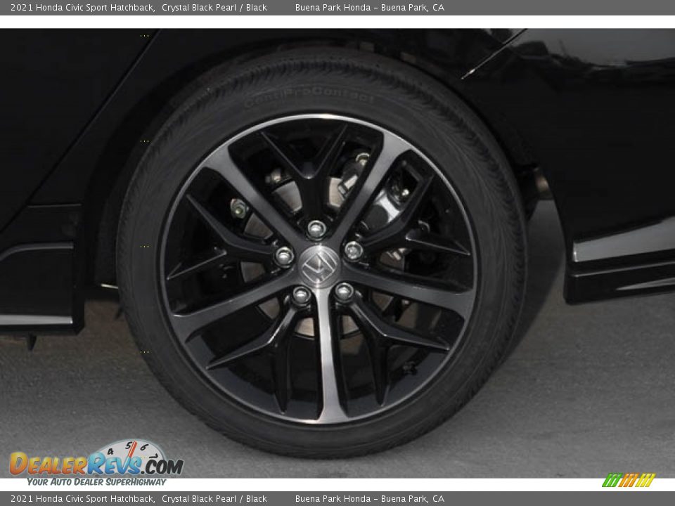 2021 Honda Civic Sport Hatchback Crystal Black Pearl / Black Photo #12