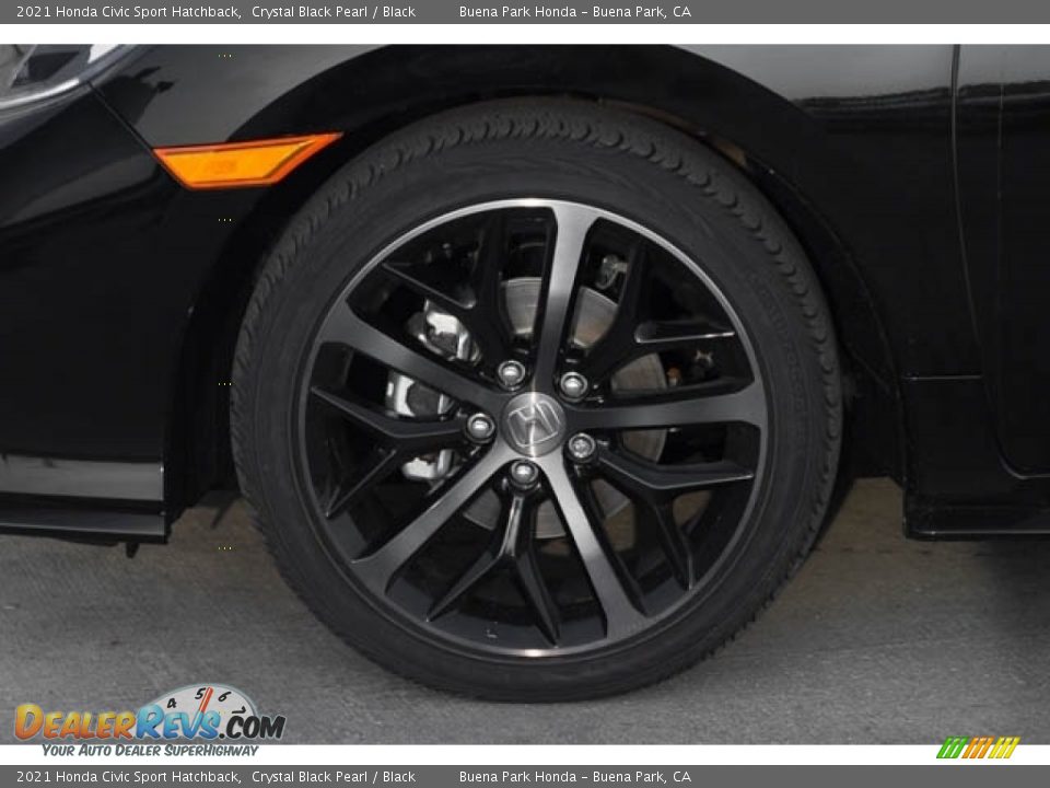 2021 Honda Civic Sport Hatchback Crystal Black Pearl / Black Photo #13