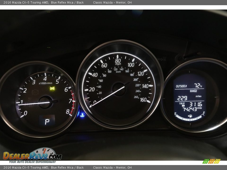 2016 Mazda CX-5 Touring AWD Blue Reflex Mica / Black Photo #8