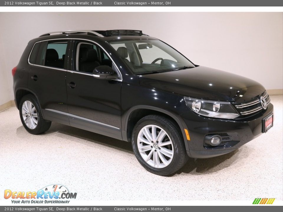 2012 Volkswagen Tiguan SE Deep Black Metallic / Black Photo #1
