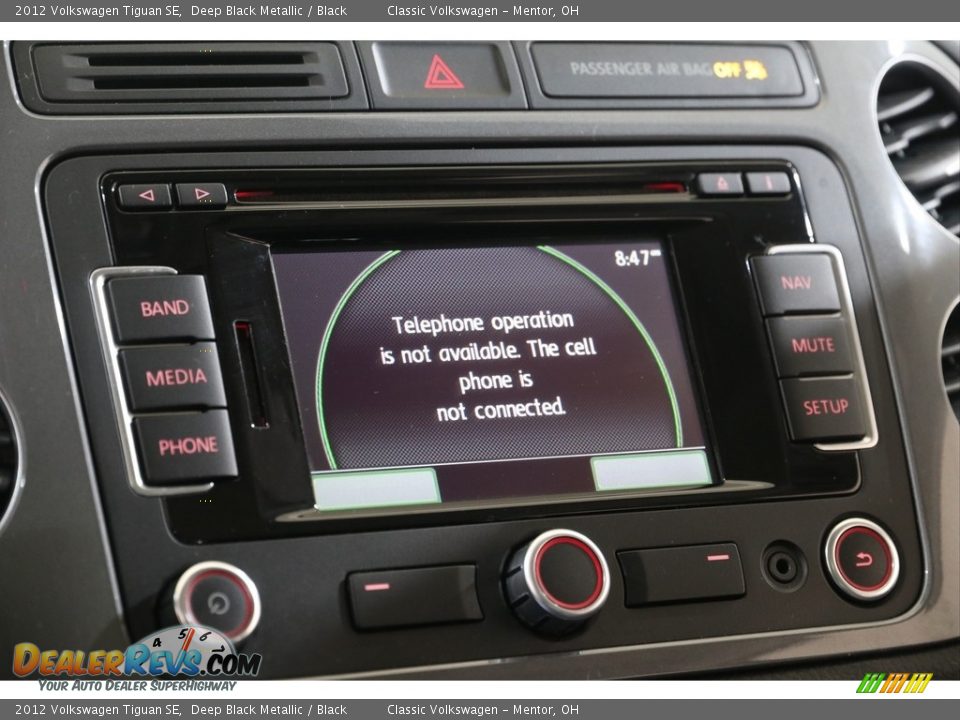 2012 Volkswagen Tiguan SE Deep Black Metallic / Black Photo #10