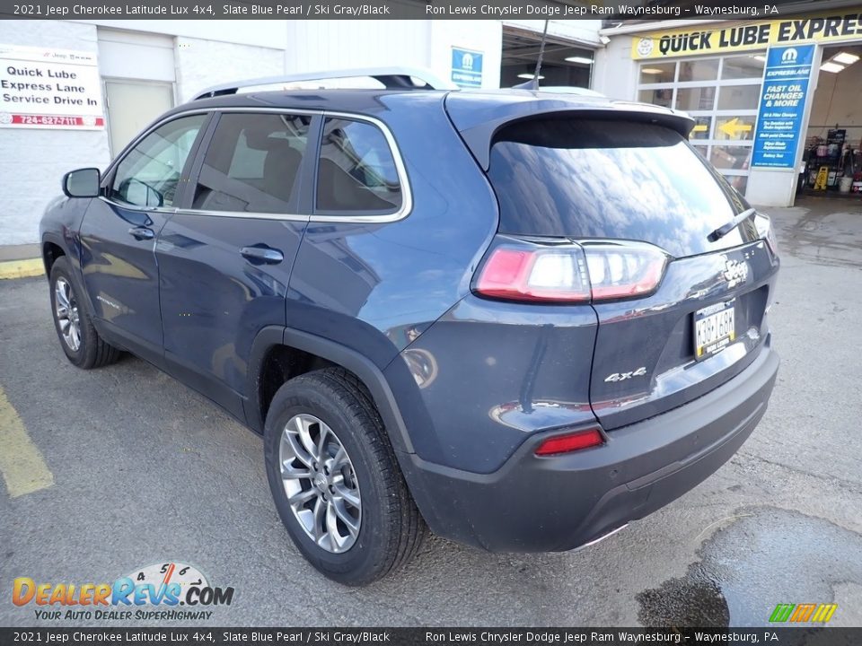 2021 Jeep Cherokee Latitude Lux 4x4 Slate Blue Pearl / Ski Gray/Black Photo #4