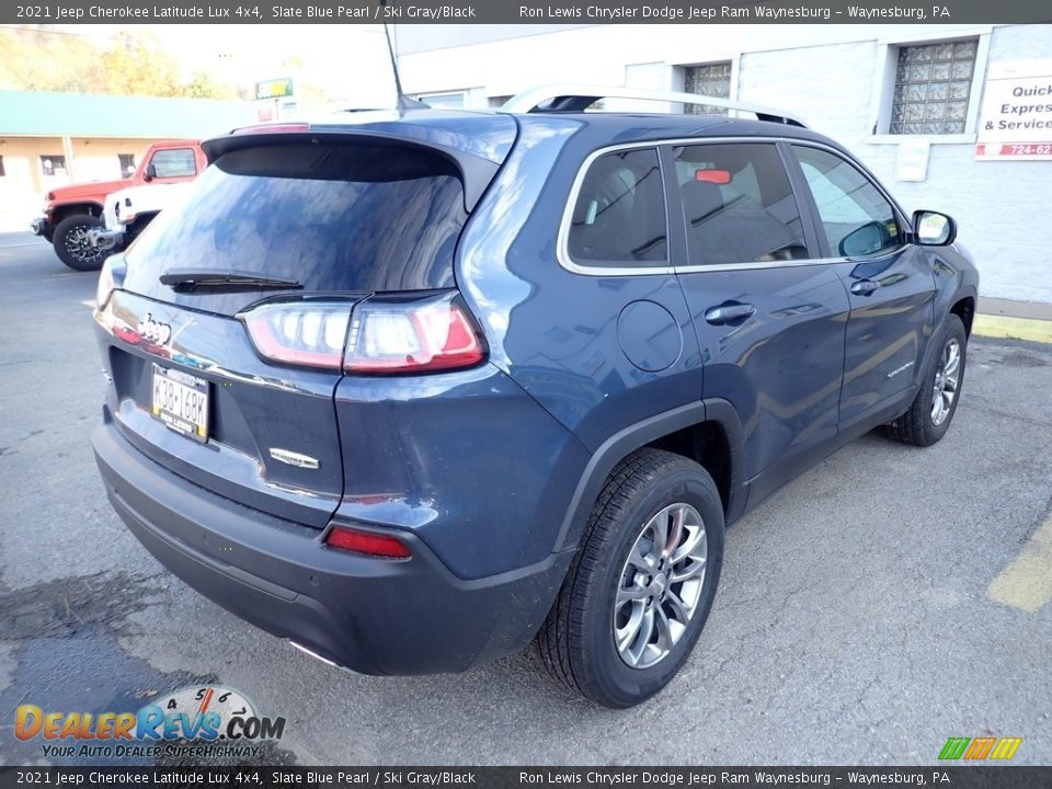 2021 Jeep Cherokee Latitude Lux 4x4 Slate Blue Pearl / Ski Gray/Black Photo #6