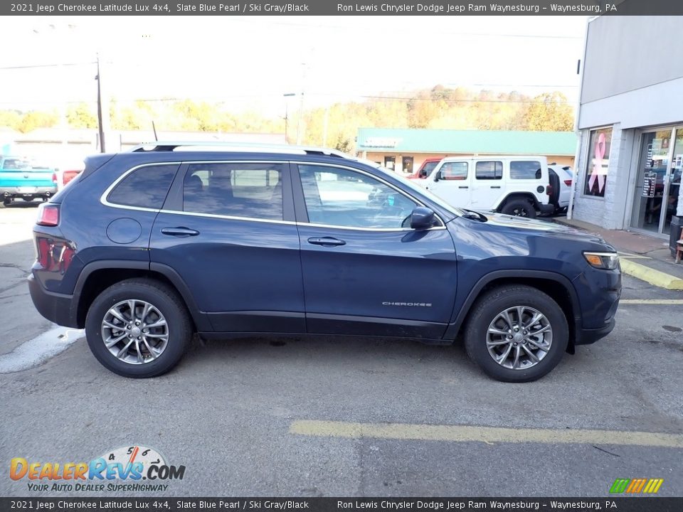 2021 Jeep Cherokee Latitude Lux 4x4 Slate Blue Pearl / Ski Gray/Black Photo #7