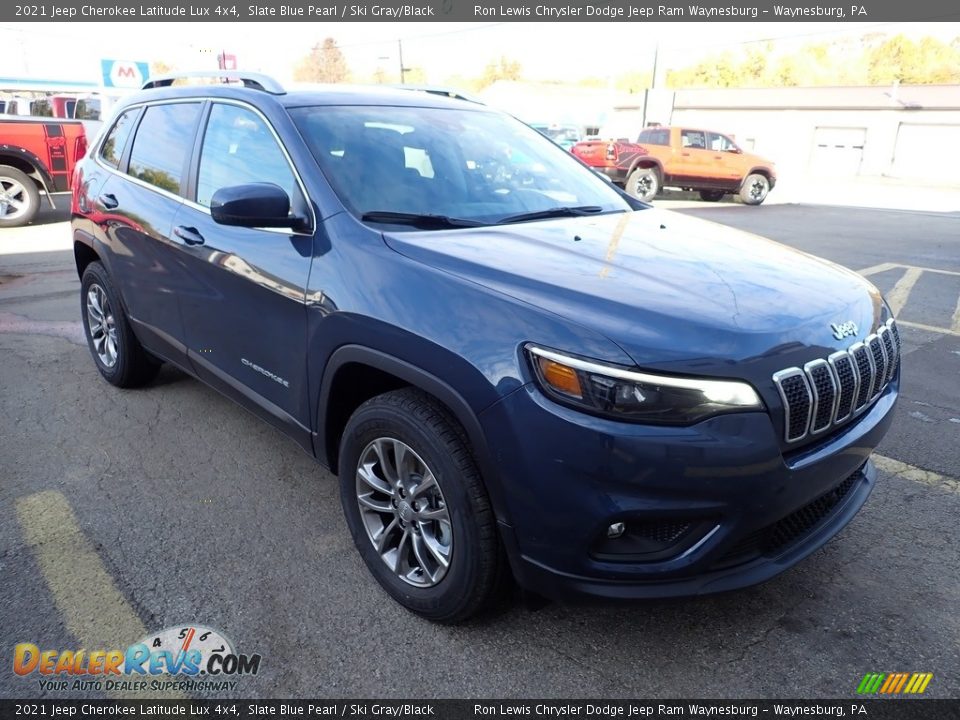2021 Jeep Cherokee Latitude Lux 4x4 Slate Blue Pearl / Ski Gray/Black Photo #8