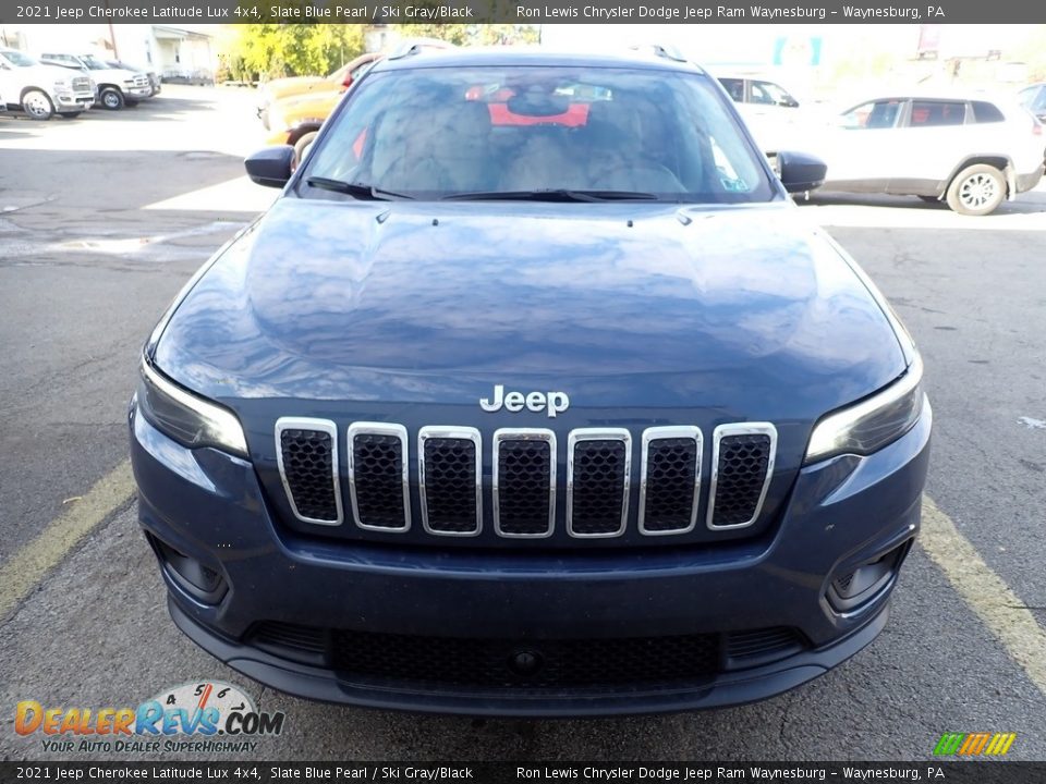 2021 Jeep Cherokee Latitude Lux 4x4 Slate Blue Pearl / Ski Gray/Black Photo #9