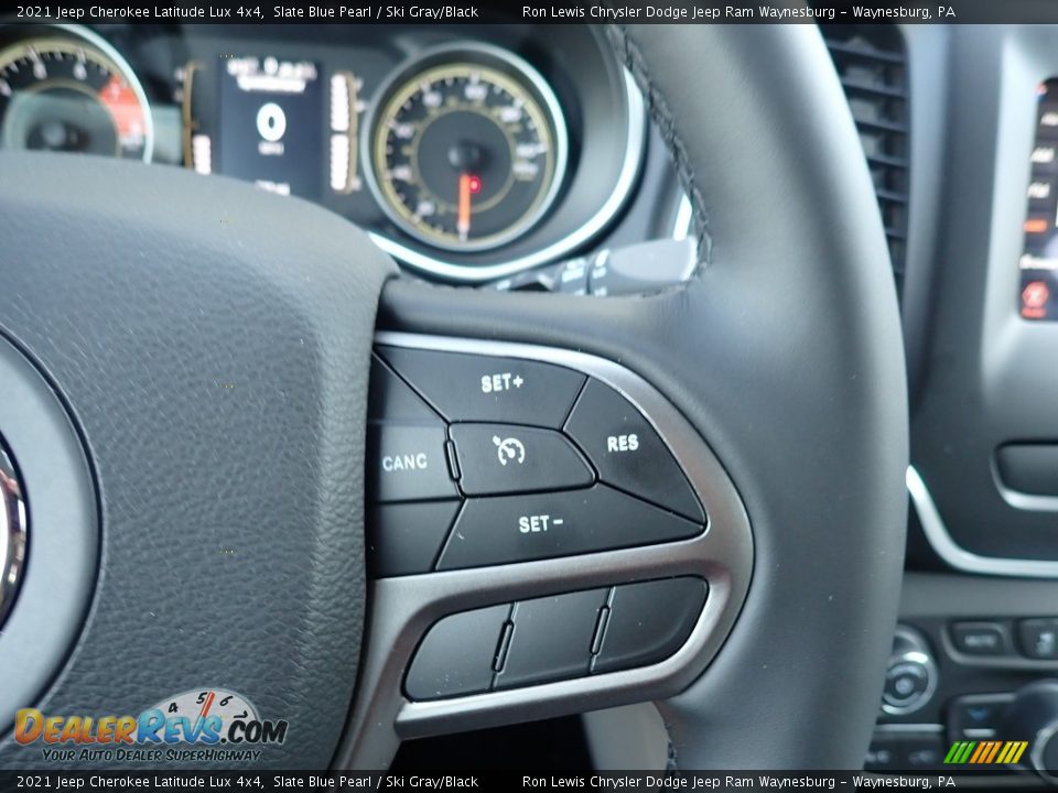 2021 Jeep Cherokee Latitude Lux 4x4 Slate Blue Pearl / Ski Gray/Black Photo #18
