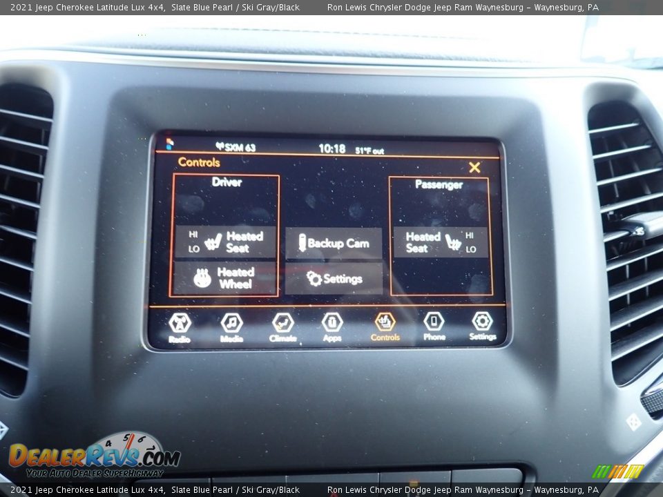 2021 Jeep Cherokee Latitude Lux 4x4 Slate Blue Pearl / Ski Gray/Black Photo #20