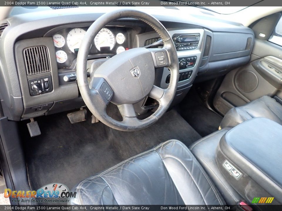 2004 Dodge Ram 1500 Laramie Quad Cab 4x4 Graphite Metallic / Dark Slate Gray Photo #15