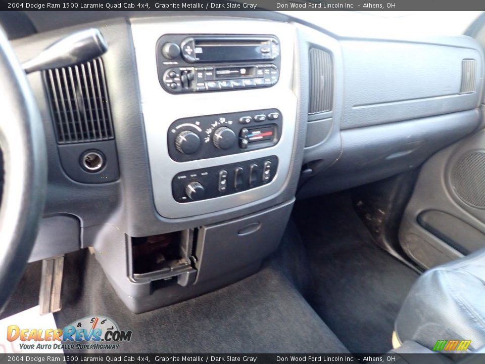 2004 Dodge Ram 1500 Laramie Quad Cab 4x4 Graphite Metallic / Dark Slate Gray Photo #16