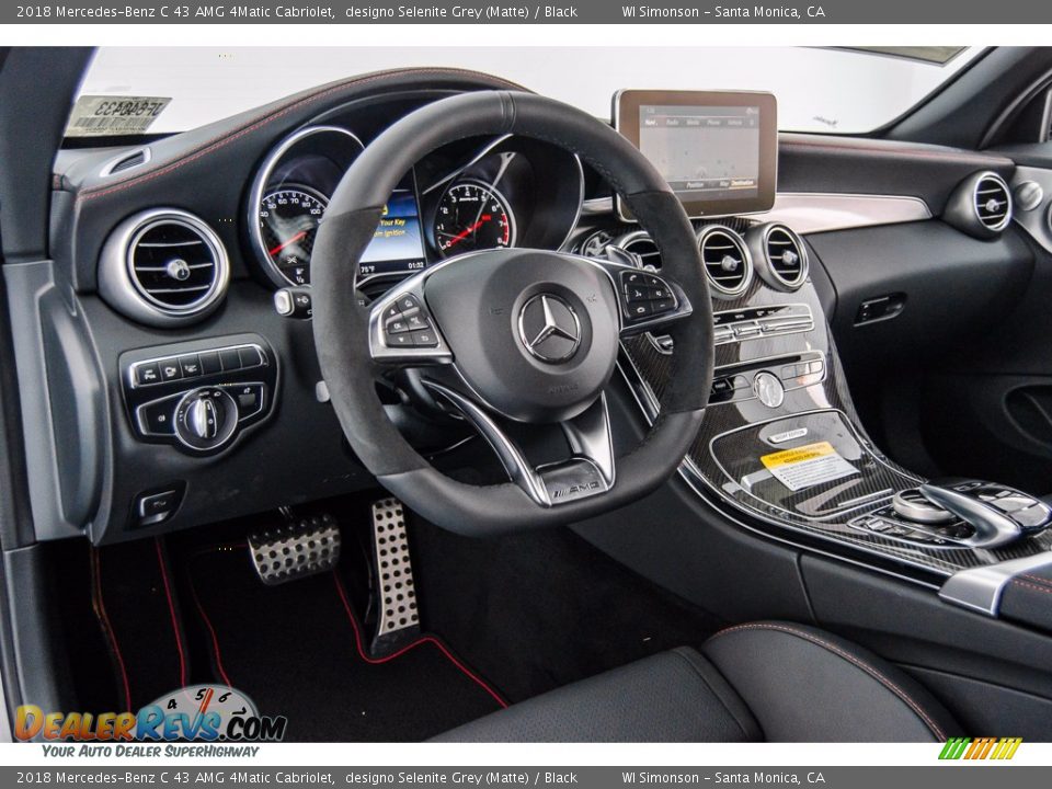 Black Interior - 2018 Mercedes-Benz C 43 AMG 4Matic Cabriolet Photo #5