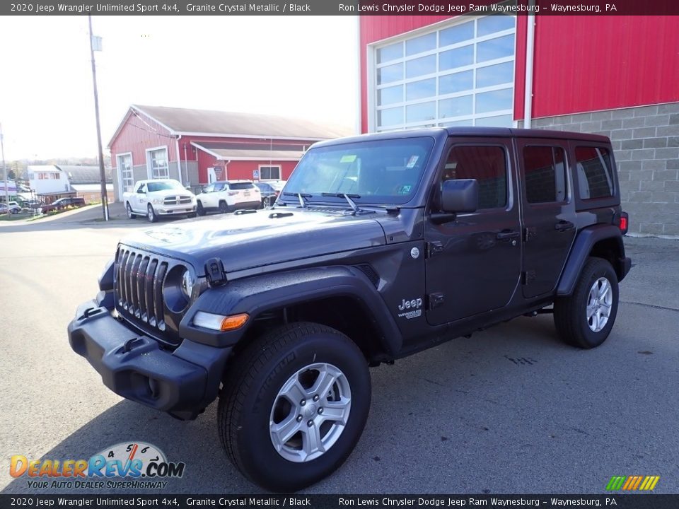 2020 Jeep Wrangler Unlimited Sport 4x4 Granite Crystal Metallic / Black Photo #1