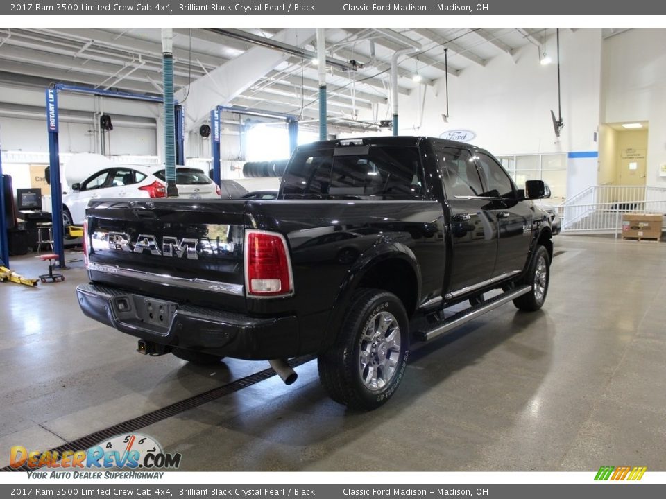 2017 Ram 3500 Limited Crew Cab 4x4 Brilliant Black Crystal Pearl / Black Photo #6