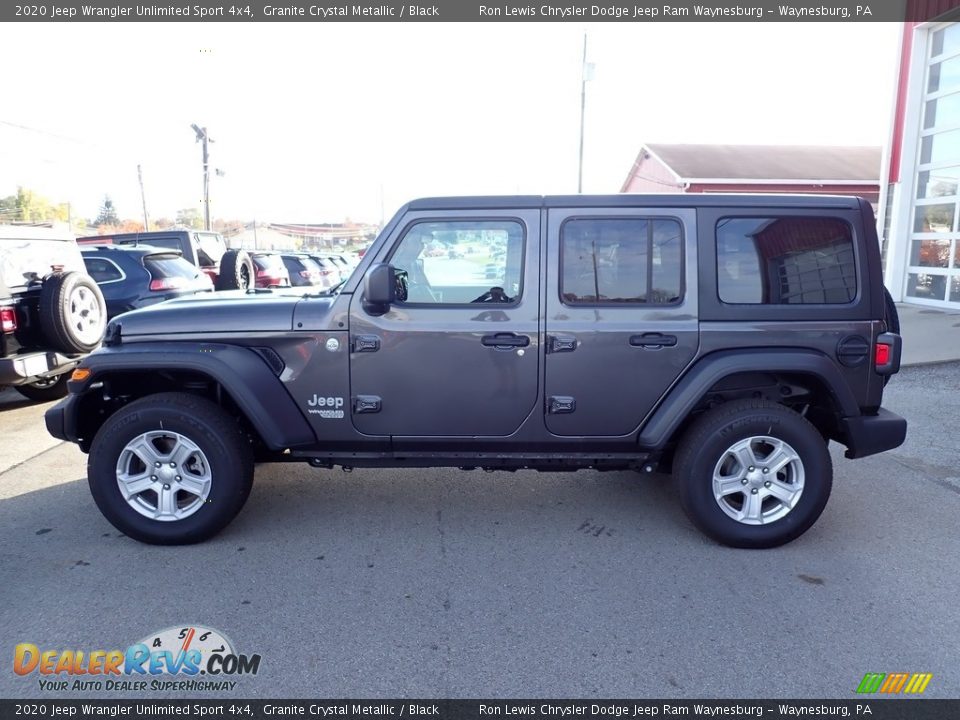 2020 Jeep Wrangler Unlimited Sport 4x4 Granite Crystal Metallic / Black Photo #3