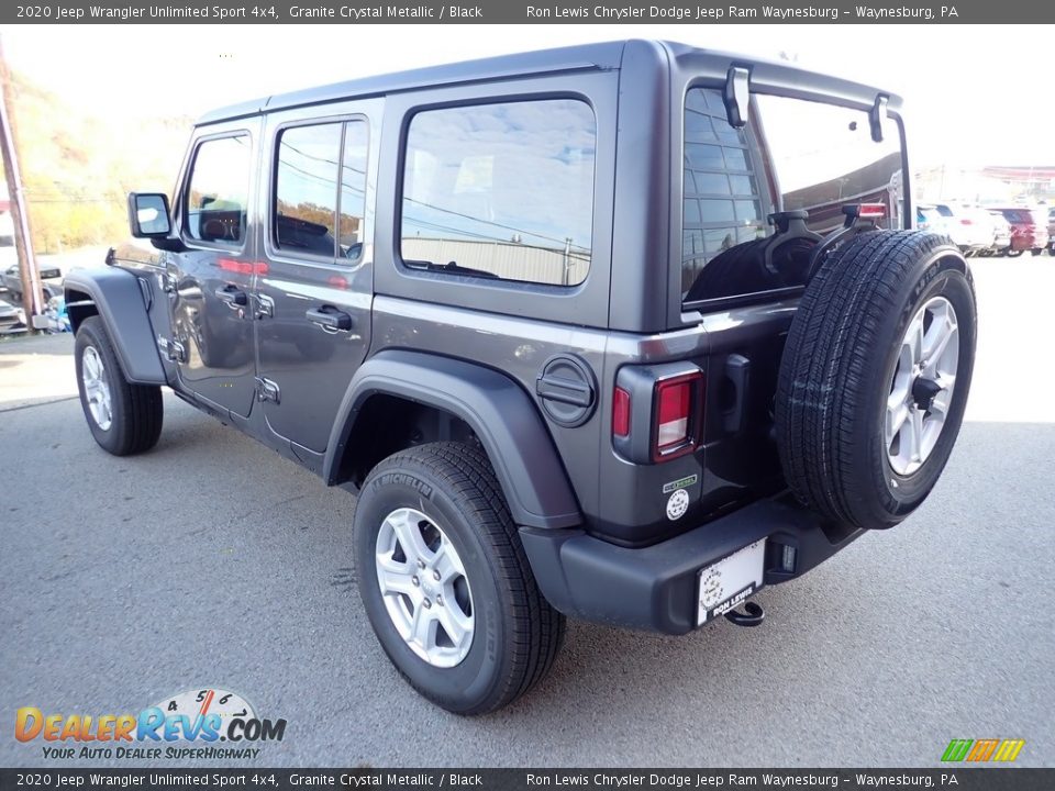 2020 Jeep Wrangler Unlimited Sport 4x4 Granite Crystal Metallic / Black Photo #4