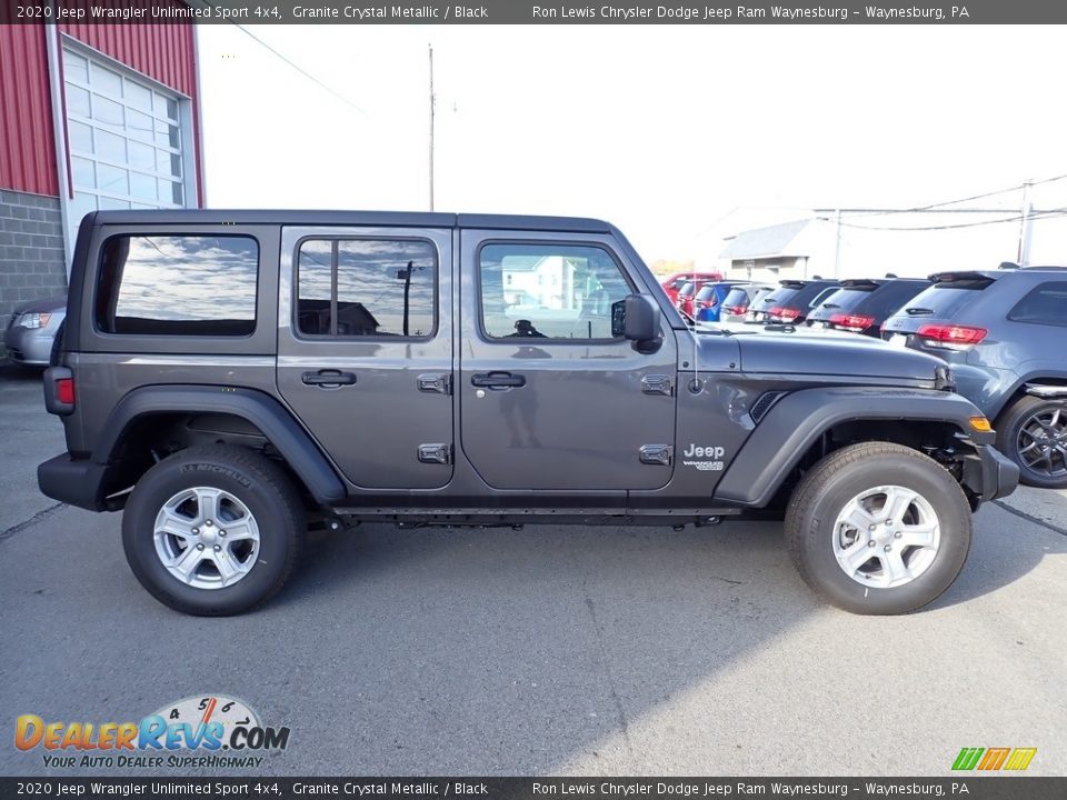 2020 Jeep Wrangler Unlimited Sport 4x4 Granite Crystal Metallic / Black Photo #7