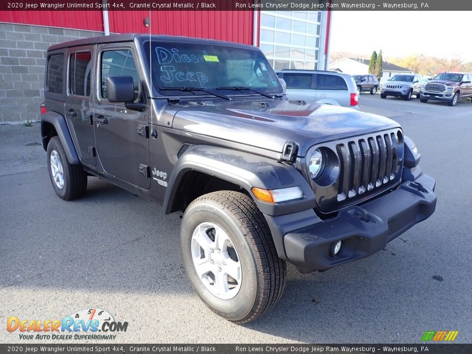 2020 Jeep Wrangler Unlimited Sport 4x4 Granite Crystal Metallic / Black Photo #8