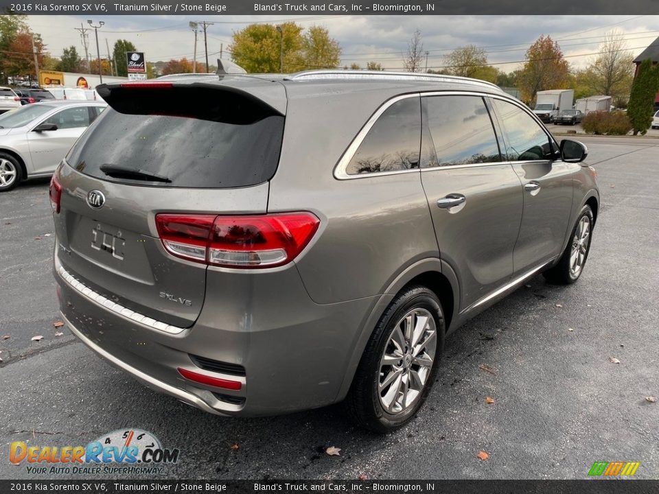 2016 Kia Sorento SX V6 Titanium Silver / Stone Beige Photo #6