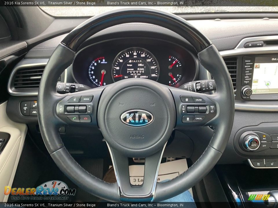 2016 Kia Sorento SX V6 Titanium Silver / Stone Beige Photo #18