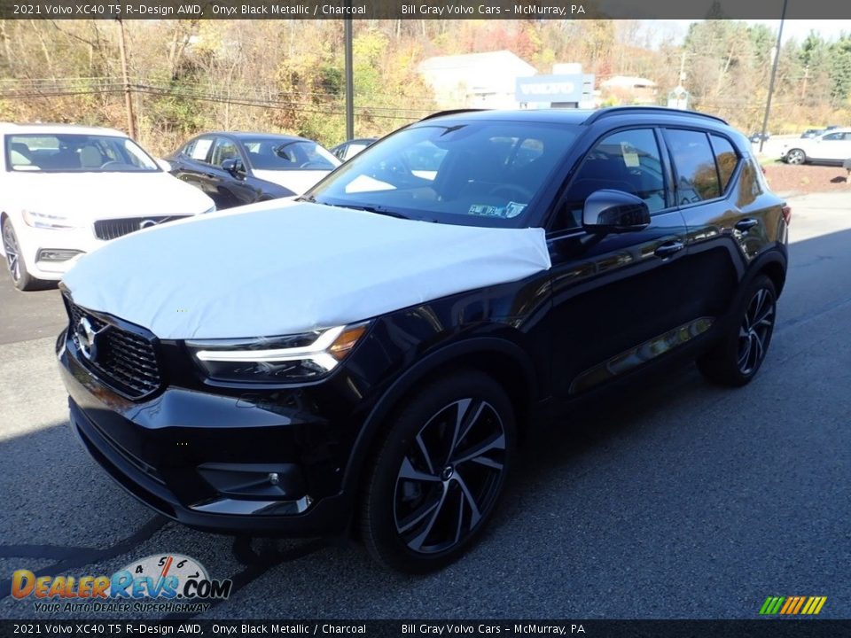 2021 Volvo XC40 T5 R-Design AWD Onyx Black Metallic / Charcoal Photo #5