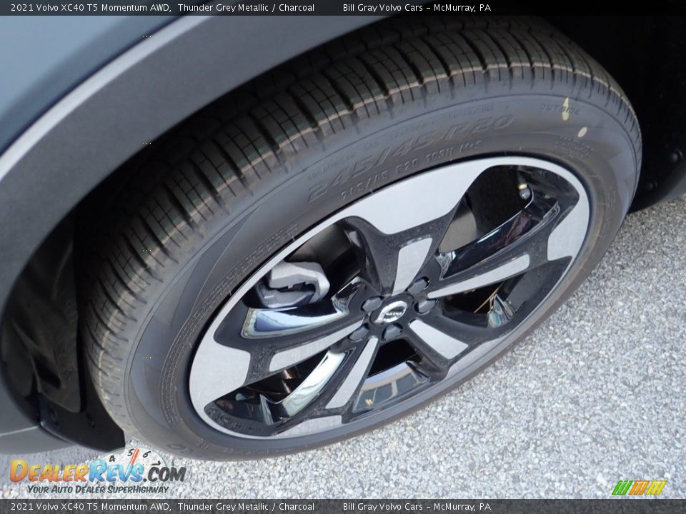 2021 Volvo XC40 T5 Momentum AWD Thunder Grey Metallic / Charcoal Photo #7